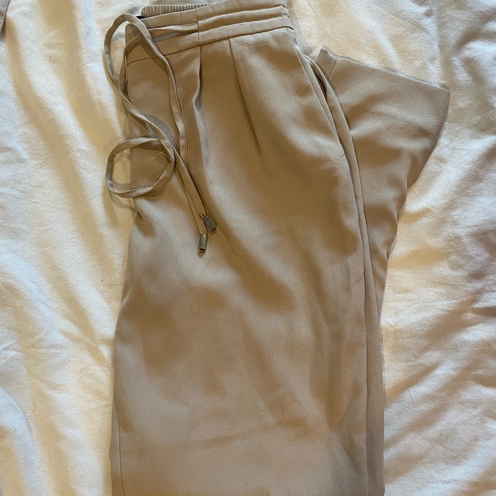 Zara Straight Leg Tan Trousers